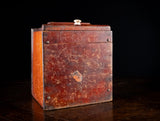 Large 19th Century Red Painted Salt Box - Harrington Antiques