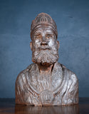 Large Bronzed Terracotta Bust Of A Bearded King - Harrington Antiques