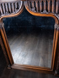 Large Gothic Walnut Overmantel Mirror, c.1880 - Harrington Antiques