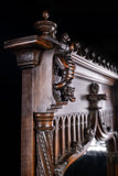 Large Gothic Walnut Overmantel Mirror, c.1880 - Harrington Antiques