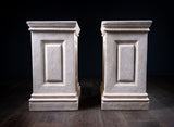 Large Pair of Neoclassical 'Limestone' Fibreglass Plinths - Harrington Antiques