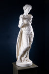 Large Plaster Composition Of A Classical Maiden With Plinth, c.1900 - Harrington Antiques