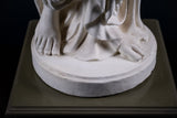 Large Plaster Composition Of A Classical Maiden With Plinth, c.1900 - Harrington Antiques