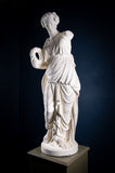 Large Plaster Composition Of A Classical Maiden With Plinth, c.1900 - Harrington Antiques