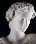 Large Plaster Composition Of A Classical Maiden With Plinth, c.1900 - Harrington Antiques