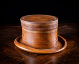 Maitland-Smith Leather 'Top Hat' Storage Box - Harrington Antiques
