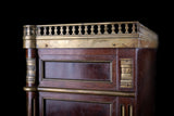 Miniature Louis XVI Mahogany, Bronze & Marble Commode - Harrington Antiques