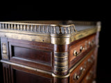 Miniature Louis XVI Mahogany, Bronze & Marble Commode - Harrington Antiques