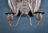 Pair Of Bronze Bat Wall Sconces After William Tonks & Sons For Liberty's. - Harrington Antiques