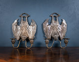 Pair Of Bronze Bat Wall Sconces After William Tonks & Sons For Liberty's. - Harrington Antiques