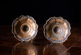 Pair of George II Scalloped Brass Candlesticks, c.1740 - Harrington Antiques
