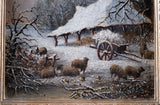 Pair Of Rural Scenes at Dusk & Evening, Dated 1838. Oil On Board. - Harrington Antiques