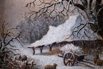 Pair Of Rural Scenes at Dusk & Evening, Dated 1838. Oil On Board. - Harrington Antiques