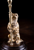 Pair Of Standing Terrier Dog Brass Candlesticks, c.1910 - Harrington Antiques