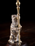Pair Of Standing Terrier Dog Brass Candlesticks, c.1910 - Harrington Antiques