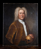 Portrait Of A Gentleman Holding A Skull, c.1720 - Harrington Antiques
