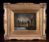 'The Willow Cutter', 19th Century Oil On Board. - Harrington Antiques