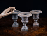 Three Miniature Cast Iron Urns - Harrington Antiques