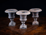 Three Miniature Cast Iron Urns - Harrington Antiques