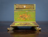 Victorian Hand Painted Wooden Jewellery Box - Harrington Antiques