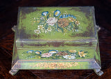 Victorian Hand Painted Wooden Jewellery Box - Harrington Antiques