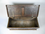 17th Century Style Oak Plank Coffer With Carved Lozenge Design - Harrington Antiques