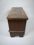 17th Century Style Oak Plank Coffer With Carved Lozenge Design - Harrington Antiques