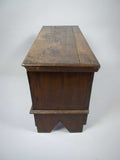 17th Century Style Oak Plank Coffer With Carved Lozenge Design - Harrington Antiques