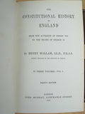1867 The Constitutional History of England by Henry Hallam. Complete in 3 Volumes. (Eton School Prize Binding) - Harrington Antiques