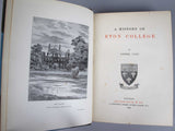 1899 A History Of Eton College by Lionel Cust. Leather Bound. - Harrington Antiques