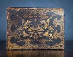 18th Century Black & Gold Lacquer Tea Caddy - Harrington Antiques