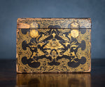 18th Century Black & Gold Lacquer Tea Caddy - Harrington Antiques