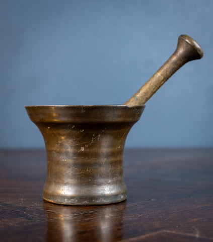 18th Century Bronze Mortar & Pestle - Harrington Antiques