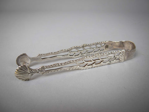 18th Century Cast Silver Sugar Tongs by William Cripps, London, c.1760 - Harrington Antiques