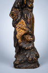 18th Century Italian Carved Wood Madonna Religious Icon / Figure - Harrington Antiques