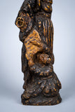 18th Century Italian Carved Wood Madonna Religious Icon / Figure - Harrington Antiques