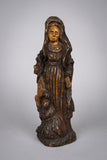 18th Century Italian Carved Wood Madonna Religious Icon / Figure - Harrington Antiques