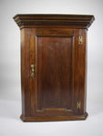 18th Century Oak Hanging Corner Cabinet With Fitted Interior & Key. - Harrington Antiques