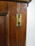 18th Century Oak Hanging Corner Cabinet With Fitted Interior & Key. - Harrington Antiques