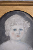 18th Century Pastel Of A Young Girl In Blue. - Harrington Antiques