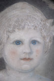 18th Century Pastel Of A Young Girl In Blue. - Harrington Antiques