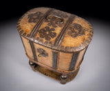 18th Century Swedish Bentwood Pine & Iron Strong Box - Harrington Antiques