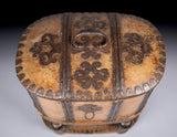 18th Century Swedish Bentwood Pine & Iron Strong Box - Harrington Antiques