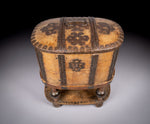 18th Century Swedish Bentwood Pine & Iron Strong Box - Harrington Antiques