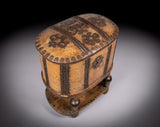 18th Century Swedish Bentwood Pine & Iron Strong Box - Harrington Antiques