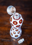 19th Century Bohemian Ruby & White Glass Silver Scent Bottle - Harrington Antiques