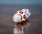 19th Century Bohemian Ruby & White Glass Silver Scent Bottle - Harrington Antiques