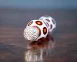 19th Century Bohemian Ruby & White Glass Silver Scent Bottle - Harrington Antiques