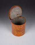 19th Century Burr Walnut Cylindrical Tea Caddy - Harrington Antiques