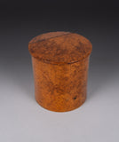 19th Century Burr Walnut Cylindrical Tea Caddy - Harrington Antiques